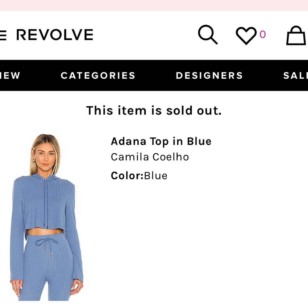 Camila Coelho blue hoodie XS